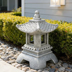 12" Tall Japanese Pagoda Garden Statue - Zen Buddha Outdoor/Indoor Resin Sculpture with Sturdy Base, Asian Zen Temple Decor for Patio, Yard, Balcony, Tabletop by Unknown