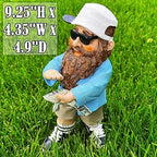 Mood Lab Garden Gnome - Lucky Rich Gnome Statue - 9.25 Inch Tall Lawn Figurine - for Outdoor or House Decor - Image 2