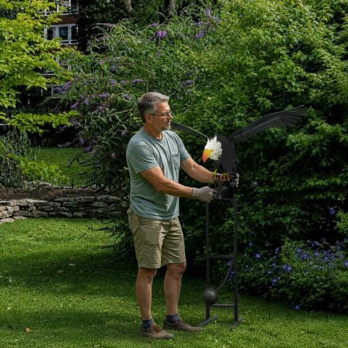 Red Carpet Studios Garden Stake Metal Rocker Gardening Yard Art, 58.5" Tall with 38" Wingspan, Bald Eagle - Image 3