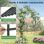 Giantex Metal Garden Arch Trellis, 9.5 FT Wedding Arbor for Ceremony - Image 4