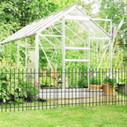 Decorative Metal Garden Fence with Gate 36" x 10', Dog Fence Outdoor - Image 5