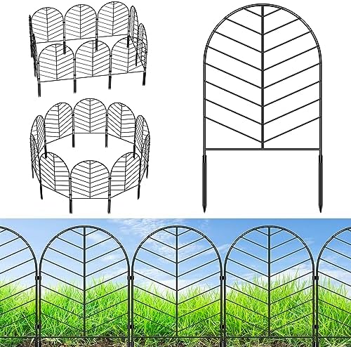 30 Pack Animal Barrier Garden Fence, Metal No Dig Panels, 32ft x 22in High by Fogein