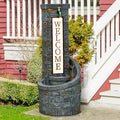 35.43 Inches Outdoor Water Fountain, Welcome Garden Water Feature by Desgmomy