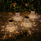 2 Pack Bee Outdoor Solar Hanging Lanterns Waterproof LED Solar Lights Metal Decorative Lanterns for Garden, Patio, Courtyard, Backyard, Yard Decor Unique Bee Gifts for Women Gardening - Image 2