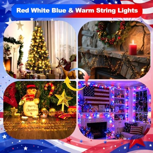 2 Pack Solar String Lights Outdoor Waterproof, 16FT 240LED Outdoor Lights - Image 3