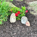 Family of Boulder Hedgehogs – Natural Granite Garden Animal Statues – Hand-Carved Stone Hedgehog Figurines – Set of 3 Eco-Friendly Wildlife Sculptures – Rustic Outdoor Décor (4", 6", 8") by StoneAgeCreations
