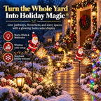 Santa Solar Watering Can Christmas Garden Light Solar Kettle Ground Lights - Image 3