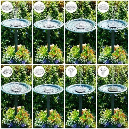 AISITIN 28 Inch Bird Bath with 3.5W Solar Fountain for Outside, Green - Image 5