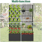 Metal Planter Box with Trellis 47" L x 16" W x 72" H - Image 6