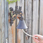 Sungmor Heavy Duty Cast Iron Wall Bell - Decorative Retro Style Lovely Owls Hand Bell - Manually Shaking Wall Hanging Doorbell - Indoor Outdoor Wall Mounted Dinner Bell - Garden Home Wall Decoration - Image 4