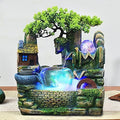 LuuChain Rockery Water Fountain Tabletop Mountain Cascading Waterfalls Indoor Resin Small Waterfall Fountain with LED Lamp for Office Iving Living Room Office Decoration by AKaSping