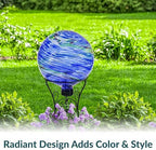 Sunnydaze 10" Glass Gazing Ball for Garden, Globe for Outdoor Display - Image 3
