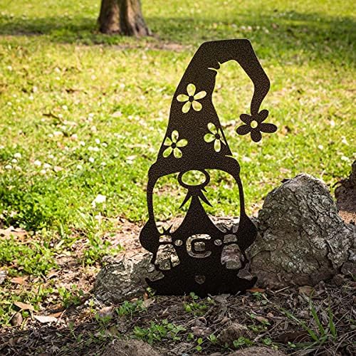 RealSteel Metal Garden Gnomes Outdoor – 4 Pack Steel Lawn Ornaments & Statues, Funny Yard Décor, Weatherproof Garden Decorations, Whimsical Yard Art, Holiday Seasonal Décor, Unique Gift for Gardeners - Image 5
