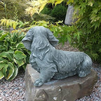 Outdoor Garden Dachshund Dog Statue Concrete Dachshund Dog Figurine Detailed Puppy Sculpture - Image 5