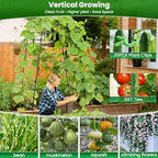 7.2FT Garden Arch Trellis for Climbing Plants, Heavy Duty Walk-Through Metal Arch with Netting, Wind-Resistant Vertical Garden Support for Cucumbers, Roses, Beans, Squash - Image 2