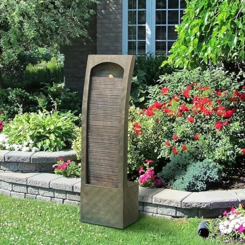 Sunlinua 42H Modern Outdoor Water Fountain with LED Light - Image 5