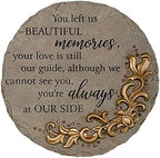 Carson Beautiful Memories Memorial Garden Stone – Decorative Bereavement Plaque with Heartfelt Sentiment, Indoor & Outdoor Resin Garden Stone, Sympathy & Remembrance Gift by Carson
