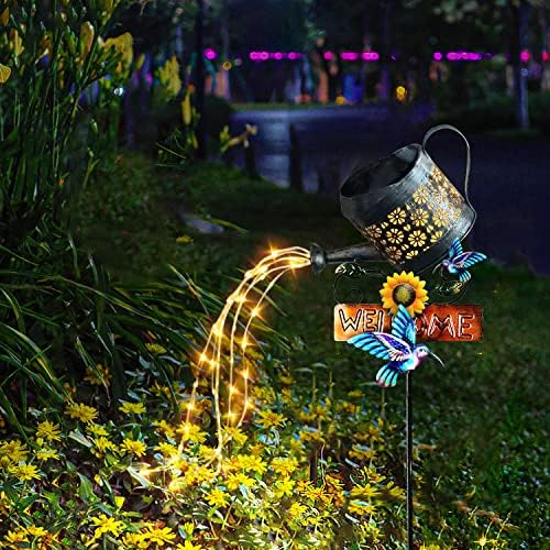 Solar Watering Can Lights, 1 Pack Outdoor Solar Lantern Decorative, Solar Outdoor Lights Watering Can Lantern for Balcony Garden Courtyard Patio Yard Lawn Patio Walkway Party Decorations by SANCYN