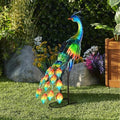Vibrant Metal Peacock Statue - Outdoor Garden Decor, Sculpture & Yard Art - Durable, Weather-Resistant, Christmas Idea for Backyard, Lawn, Patio by Unknown