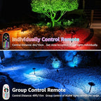SUNVIE RGBW Landscape Lighting Kit 12V Low Voltage Landscape Lighting with Connectors, Color Changing Low Voltage Pathway Lights Wired with Spotlights Waterproof for Holiday Patio Garden Yard,12 Pack - Image 3