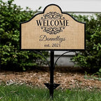 GiftsForYouNow Welcome Personalized Magnetic Yard Sign Set - Image 3