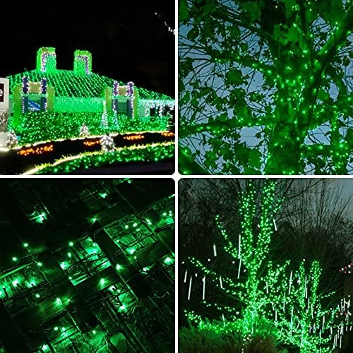 YIQU Solar Christmas Lights Outdoor 2 Pack 144FT 400 LED String Light Green - Image 3