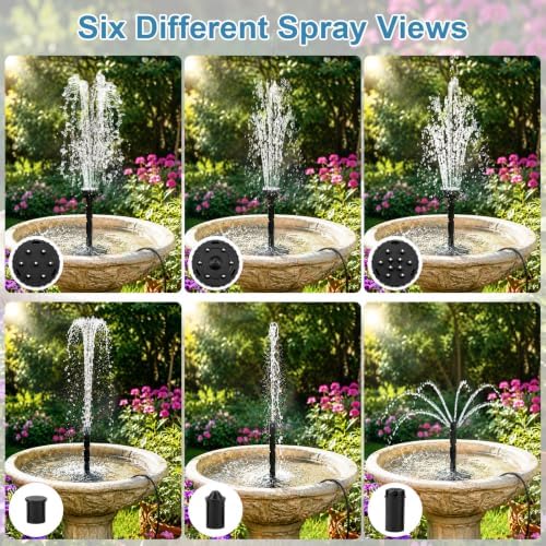 7.5W Solar Fountain Pump with 6 Adjustable Spray Modes - Image 3