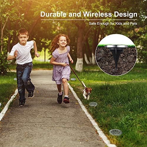 LYHOPE Solar Ground Light Outdoor, 16 Pack 8 LED Solar Disk Lights Waterproof Garden In-ground Pathway Lights Landscape Lighting for Lawn,Yard,Deck,Patio,Walkway (Warm White) - Image 6