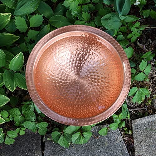 Achla Designs 201-4016 Hammered Solid Tripod Stand Birdbath, Satin Copper - Image 5