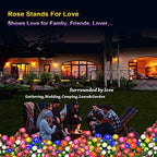 Solar Flower Lights Outdoor - Upgraded New Material Two Modes Realistic LED Solar Powered Waterproof Lights with 5 Roses, Solar Decorative Stake Lights for Garden (Pink, 2 Pack) - Image 2