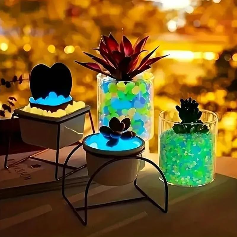 Luminous Stones for Garden & Home Decoration - 1000pcs Garden Pebbles, Small Luminous Pebbles Aquariums Rocks, for Landscaping for Fish Tank Lawn Yard Garden Walkway Plant Pots (2000 PCS) - Image 5