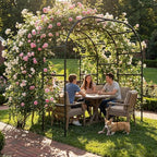 DoCred 88"H x 88"L Garden Arch Trellis, Garden Archway for Climbing Plants - Image 7