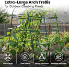 Garden Arch Trellis for Climbing Plants Outdoor, 7 Ft Tall Cucumber Trellis - Image 2