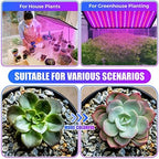 Liliful 4 Pcs Grow Lights Panel 200W Artificial Full Spectrum Grow Lamps with 225 LEDs for Indoor Outdoor Seedling Tent Flowe(Red, Blue) - Image 5