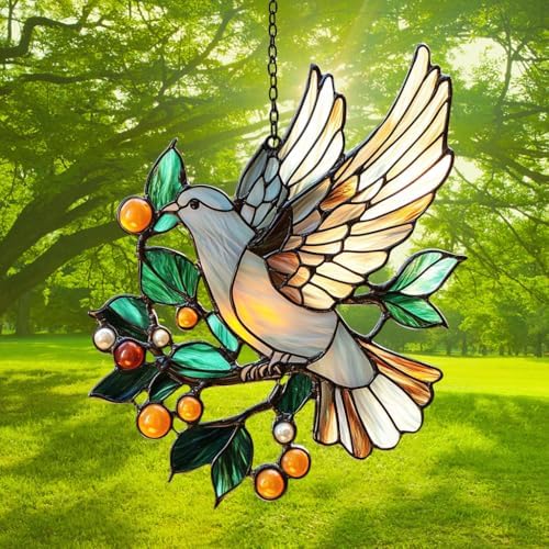 Peace Lover Dove Acrylic Suncatcher - Image 3