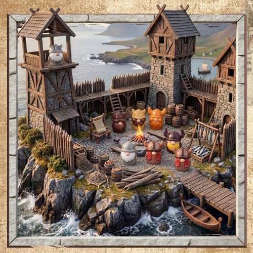 Geelin 60 Pcs Mini Viking Warrior Gnomes Figurines Bulk Medieval Party - Image 2