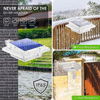 Gutter Lights, 40 LEDs Solar Patio Decor Light, Deck Lights Outdoor Waterproof Fence Light for Wall Backyard Porch, Patio, Pool,Step Stairs, Yard, Garden, Pathway - 4 Pack-White,Warm White Light - Image 6