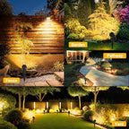 T-SUNUS Solar Landscape Spotlights 6-in-1 Warm White 3000K Outdoor Garden - Image 7