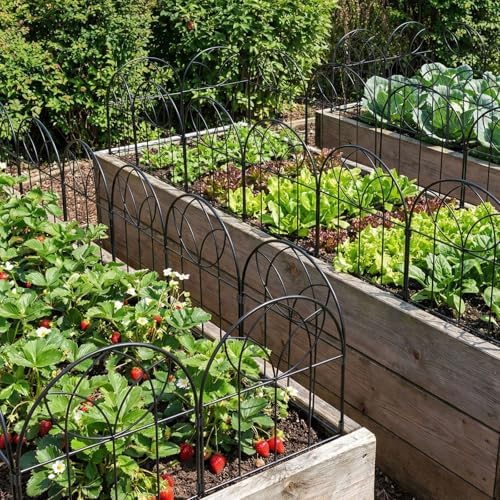 26 Pack Small Garden Fence, 24in(H) x 28ft(L) Decorative Fencing - Image 6