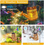 Fariy Solar Lights Outdoor Waterproof, Solar Watering Can Lights with Shepherd Hook, Metal Angel Hanging Lantern Garden Decor Yard Outside Patio Lawn, Gifts for Mom Grandma Women Birthday - Image 5