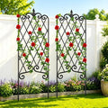 Amagabeli 2 Pack Garden Trellis for Climbing Plants 60" x 18" Rustproof Black Iron Potted Vines Vegetables Vining Flowers Patio Metal Wire by AMAGABELI+GARDEN+%26+HOME