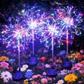 Solar Garden Lights Outdoor Yard Decorations, 4 Pack 150Leds Pathway Light, Fairy Firework Stake Lights for Garden, Patio, Pathway, Flowerbed Multicolor by WhereLightInspires