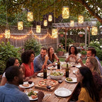 12 Pack Mason Jar Hanging Lantern with Chains, 30 LED Solar Lights - Image 7