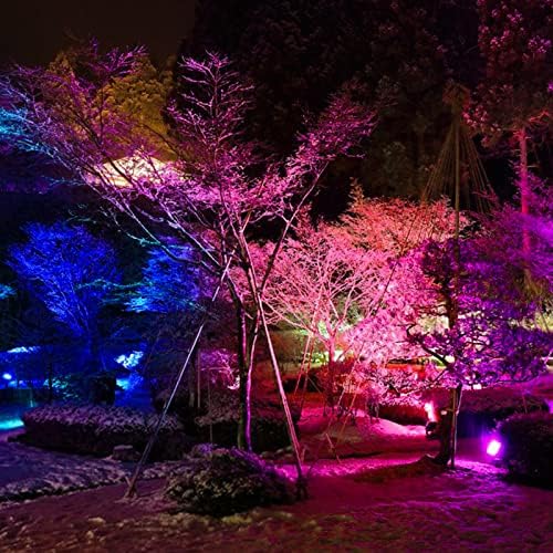 LED Flood Light Outdoor, 800W Equivalent 8000LM Smart RGB Stage Lights, Bluetooth RGB Colors+Warm White 2700K - APP & Group Control & Timing,IP66 Waterproof US 3-Plug Color Changing Strobe Lighting - Image 6