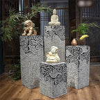 ARCVOX Home Garden Sculpture Columns Pedestal, Faux Stone Finish Floor Ornaments, Landscape Statues for Home Decor, Backyard Decor Pagoda Statue (Size : 27.5in) - Image 3