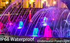 Pond Lights, LED Underwater RGB Color Changing Spotlight Dimmable IP68 Waterproof Submersible Fountain Lights Outdoor Landscape Spot Lights, 3 in Set - Image 5