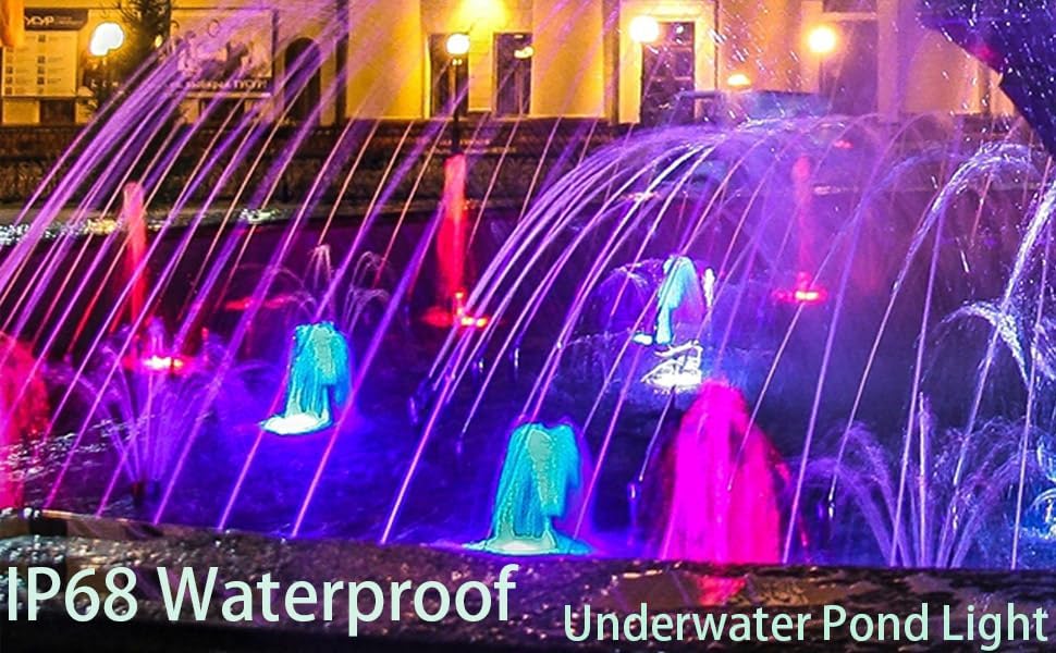Pond Lights, LED Underwater RGB Color Changing Spotlight Dimmable IP68 Waterproof Submersible Fountain Lights Outdoor Landscape Spot Lights, 3 in Set - Image 5