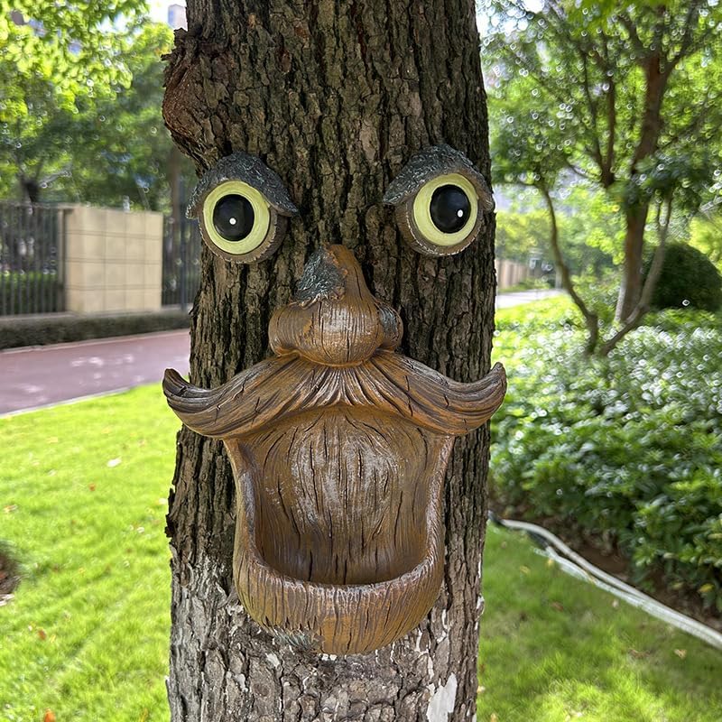 Tree Face Bird Feeder - Tree Face Decor - Outdoor Bird Feeder Garden Decor Statue - Yard Art Outdoor Garden Decoration Garden Hugger Decoration Ideal for Attracting Birds to Your Home - Image 4