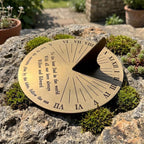 Personalised Brass Sundial, Custom Engraved Garden Sundial Clock, Wedding Gift Custom Outdoor Garden Decor (Brass, 8 INCH) - Image 5