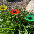 Garden Sunflower | 5" Flower Pot Size | Sunflower Garden Decor | Fluorescent Acrylic | UV Resistant Yard Decor | Decorative Garden Stakes | Beautiful Gift | Variety Color 3 Pack - Image 7